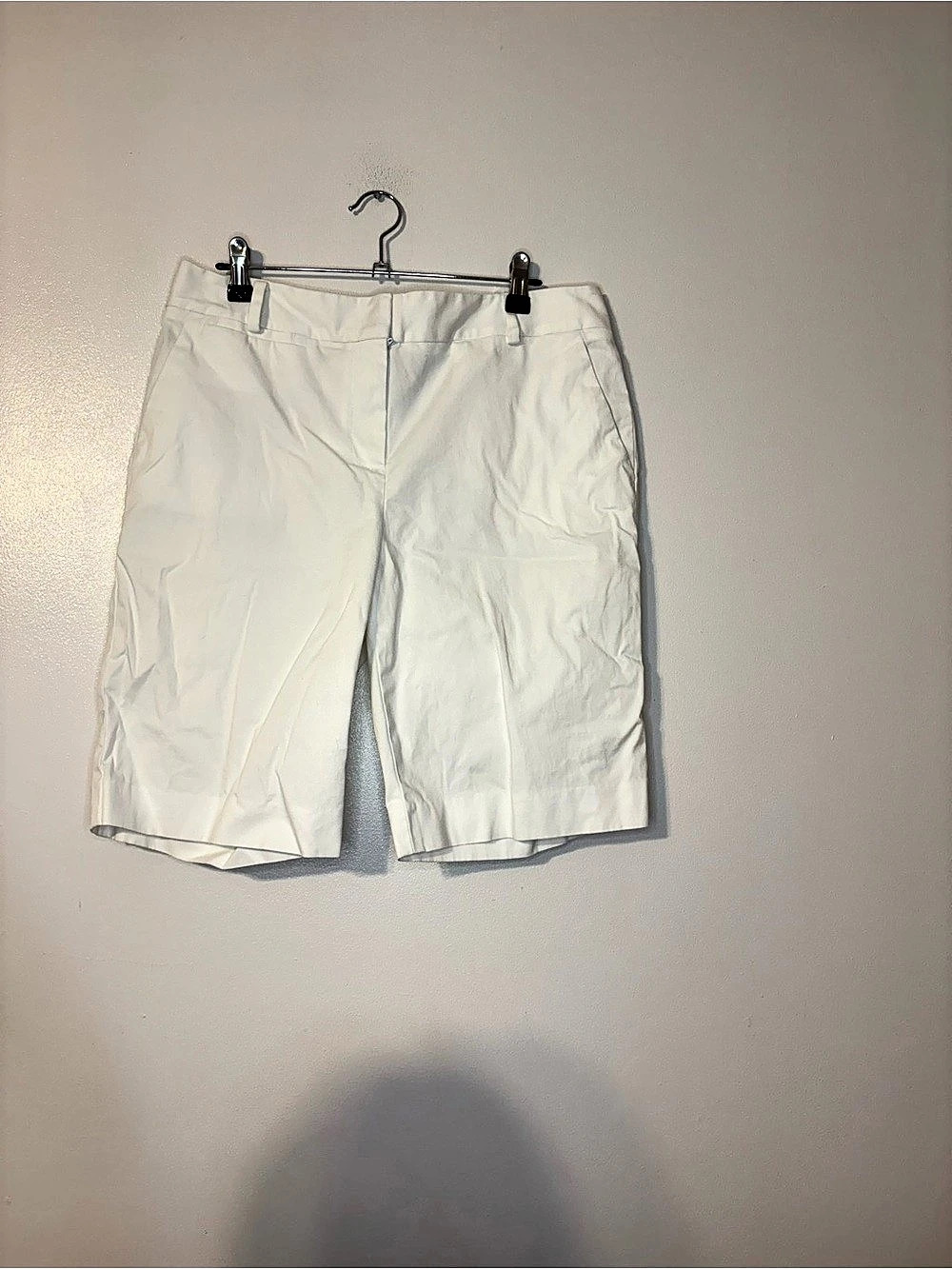 Talbots Chino Bermuda Shorts White Size 8